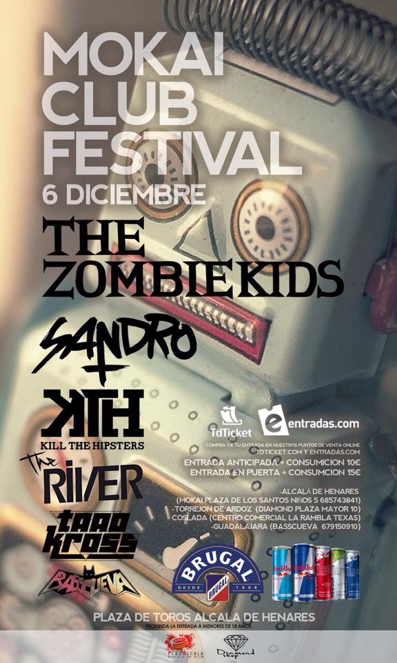 Sábado 6 de diciembre. MOKAI CLUB FESTIVAL en PLAZA DE TOROS ALCALÁ DE HENARES