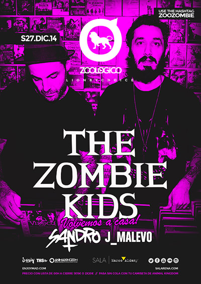 Sábado 27 de Diciembre. THE ZOMBIE KIDS en ZOOLÓGICO CLUB