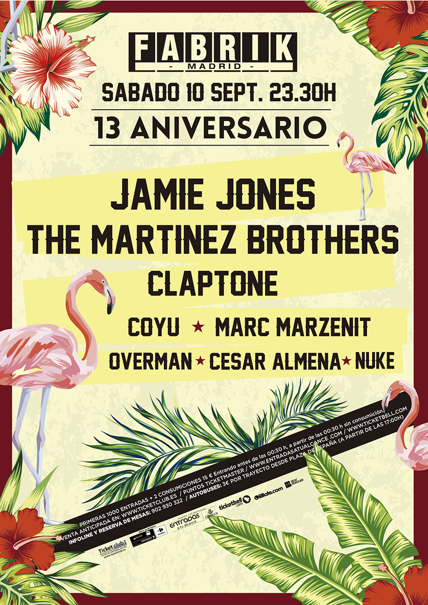 Sábado 10 de septiembre. 13 ANIVERSARIO FABRIK: FLAMENCO ELECTRÓNICO