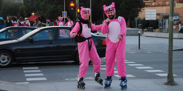 Ruta de carnaval en patines por Madrid Río